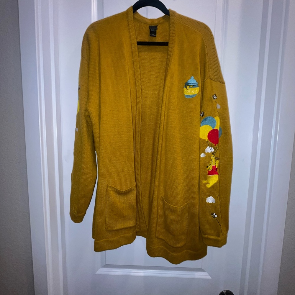 Disney Winnie The Pooh Balloon Ride women’s open cardigan - Picture 1 of 4